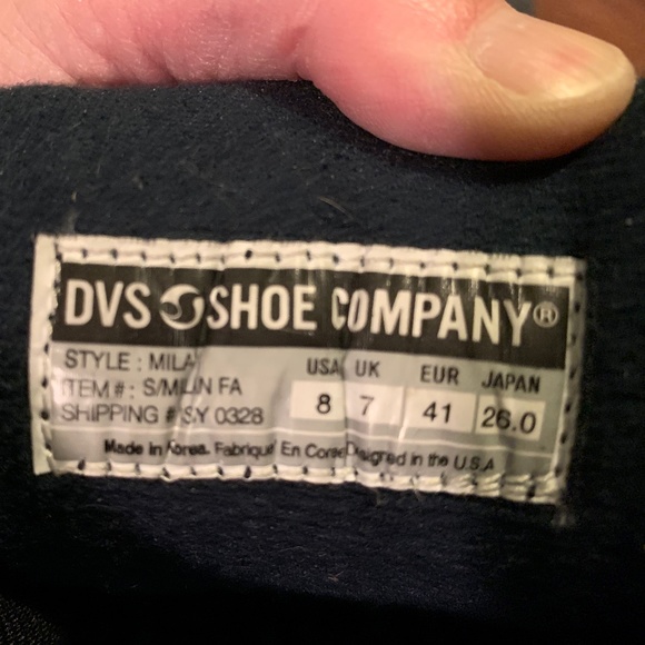 Vintage DVS Milan skate shoes suede dark blue and teal Men's size 8 - Picture 5 of 8